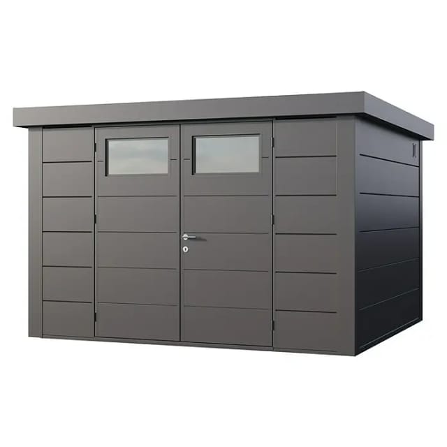 Telluria Gerätehaus »Classico«, BxHxT: 348 x 219 x 318 cm (Außenmaß inkl. Dachüberstand) - silberfarben