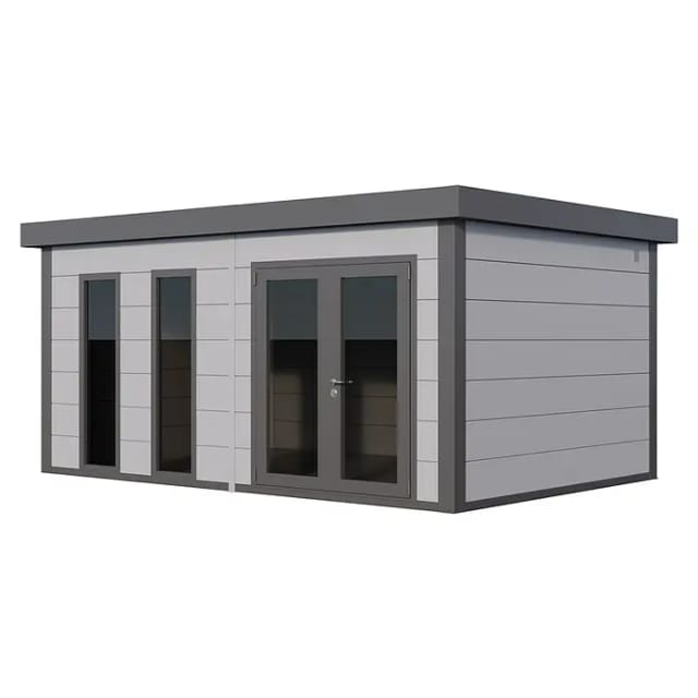 Telluria Gerätehaus »Luminato«, BxHxT: 568 x 265 x 388 cm (Außenmaß inkl. Dachüberstand) - grau