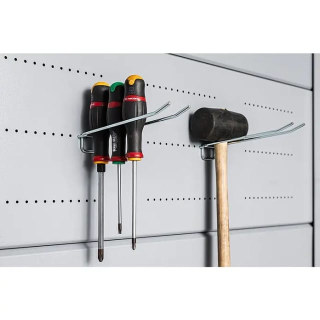 Telluria Hakenpaneel, Option 02, Lochblech mit Haken, 2121 - 2721 - grau