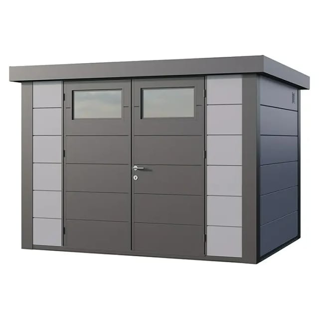 Telluria Gerätehaus »Classico«, BxHxT: 318 x 219 x 258 cm (Außenmaß inkl. Dachüberstand) - grau