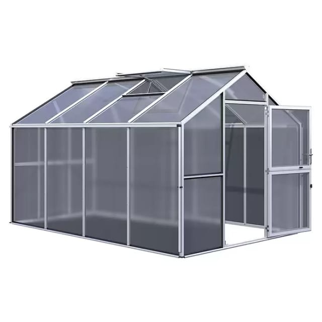 KGT Gewächshaus »Novum«, 11,14 m², silberfarben