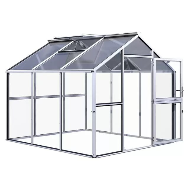 KGT Gewächshaus »Novum«, 8,41 m², silberfarben