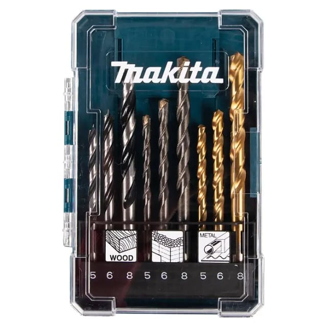 MAKITA Bohrerset »D-71962«, Ø 5 / 6 / 8 mm, 9-teilig - bunt