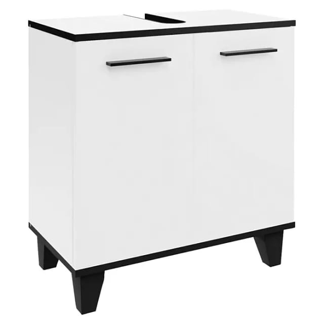 FACKELMANN Waschbeckenunterschrank »TE-A«, Weiss matt, BxHxT: 60,2 x 63,2 x 32 cm