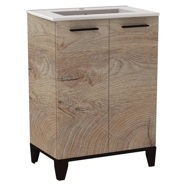 FACKELMANN Badmöbel-Set »TE-A«, Nature-Oak, BxHxT: 61,2 x 86,4 x 40 cm - braun