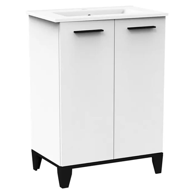FACKELMANN Badmöbel-Set »TE-A«, Weiss,BxHxT: 61,2 x 86,4 x 40 cm
