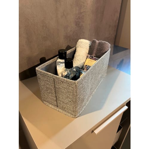 FACKELMANN Aufbewahrungskorb »FM Körbchen,Stoff,faltb.,grau,280x130x12«, textil, faltbar, grau