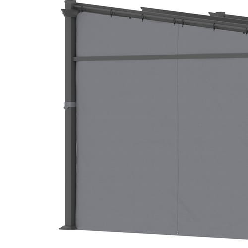 Outsunny Pergola, Sonnendach, LxBxH: 297 x 295 x 230 cm - grau