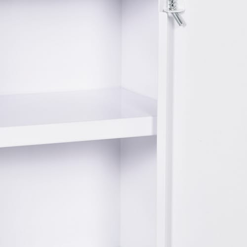 kleankin Medizinschrank, mit Schloss, LxBxH: 30 x 14 x 46 cm - weiss