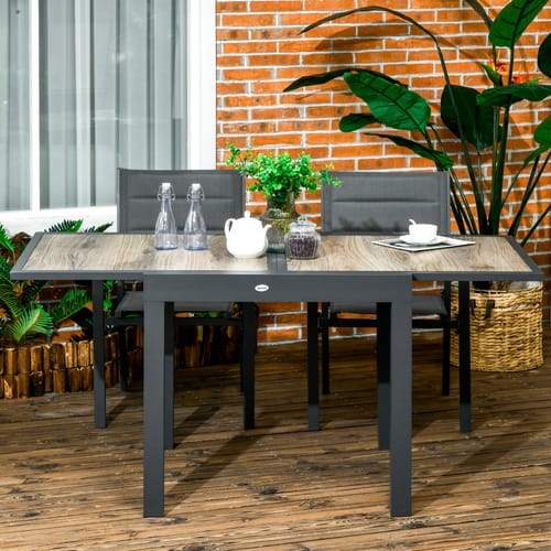 Outsunny Gartentisch, ausziehbar, LxBxH: 160 x 80 x 75 cm - bunt