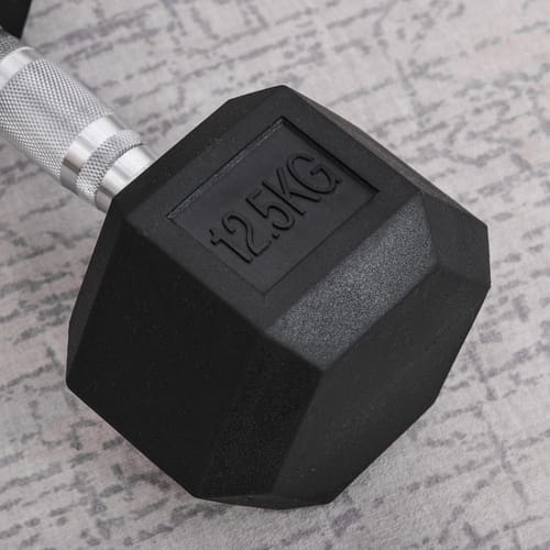 HOMCOM Kurzhantel, LxBxH: 32,6 x 32,6 x 9,9 cm - schwarz