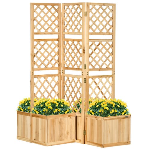 Outsunny Sichtschutz, Paravent, LxBxH: 133 x 62 x 165 cm - beige