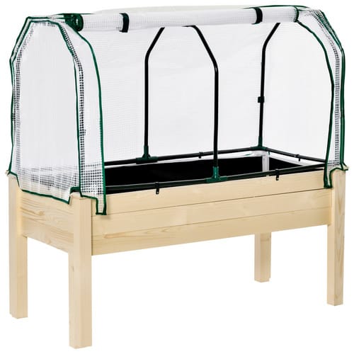 Outsunny Hochbeet, LxBxH: 121 x 55 x 117 cm - beige