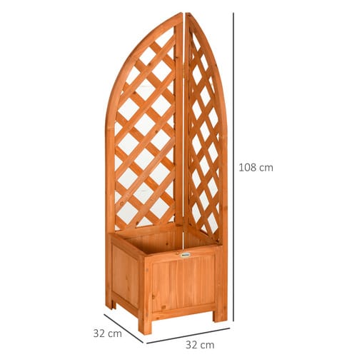 Outsunny Hochbeet, LxBxH: 32 x 32 x 108 cm - braun