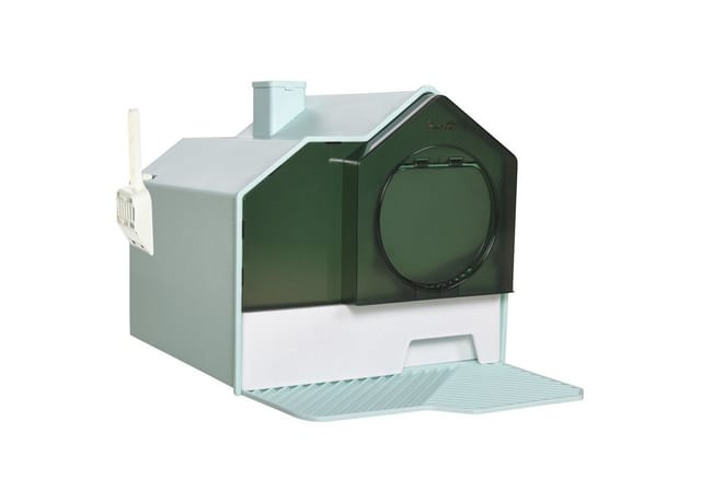 PawHut Katzentoilette, mit Schaufel, LxBxH: 47 x 45 x 42 cm - blau