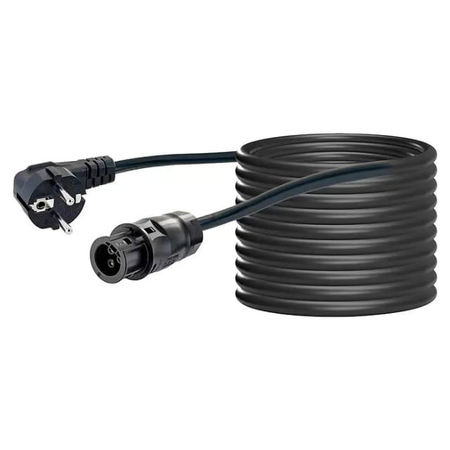 SCHWAIGER Kabel, Haushaltsstecker, 20 m - schwarz