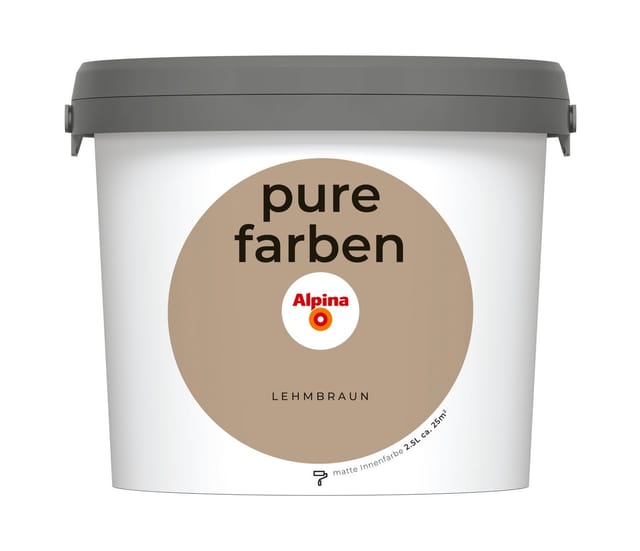ALPINA Wandfarbe »Pure Farben«, Lehmbraun, 2,5L, matt