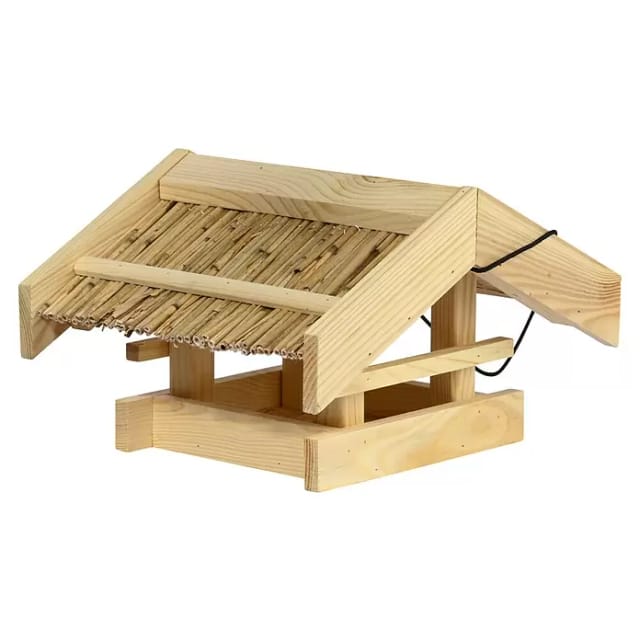DOBAR Vogelhaus »Torshavn«, mit Schilfdach, hängend - braun
