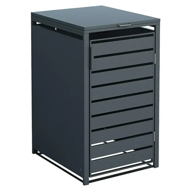 Westmann Mülltonnenbox »Kubus«, BxHxT: 68 x 116 x 80 cm, für 1 x 240 L Mülltonne, Stahl - grau