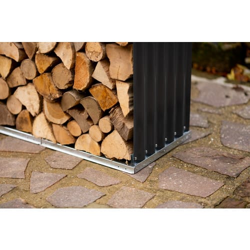 Westmann Kaminholzregal »Hajo«, BxHxT: 212 x 111 x 46 cm, Stahlblech - grau