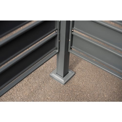 Westmann Mülltonnenbox »Planum«, BxHxT: 90 x 150 x 90 cm, für 1 x 240 L Mülltonne, Stahl - grau