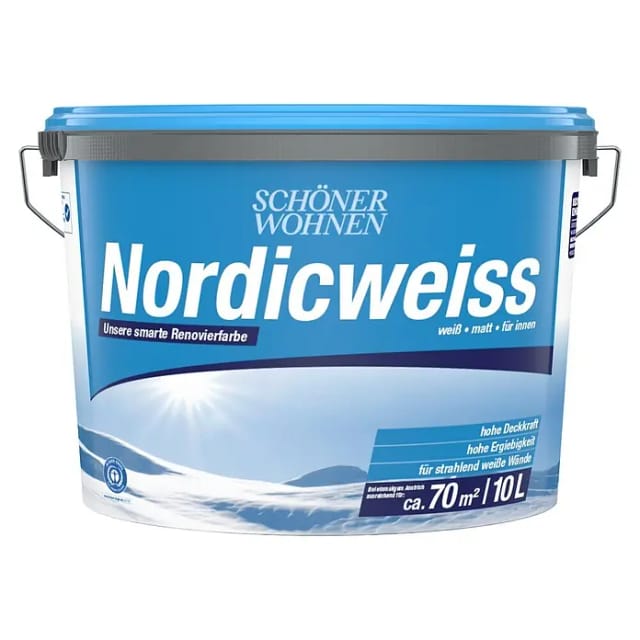 SCHÖNER WOHNEN FARBE Dispersionsfarbe »Nordicweiss«, 10 Liter, weiss