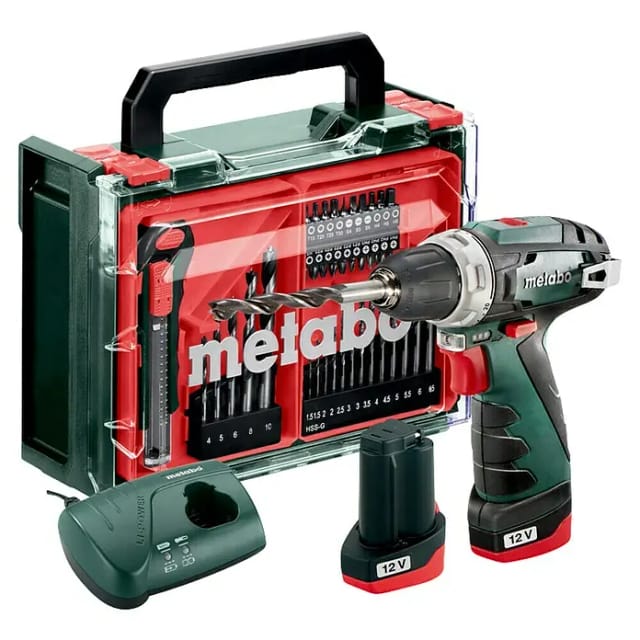 METABO Akku-Bohrschrauber »PowerMaxx BS Basic Set« - gruen