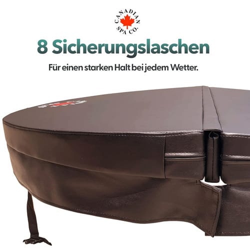 Canadian Spa Whirlpoolabdeckung, 203 cm Ø, braun, isolierend, UV-beständig