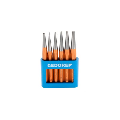 GEDORE Splintentreiber, 6-teilig im PVC-Halter - goldfarben