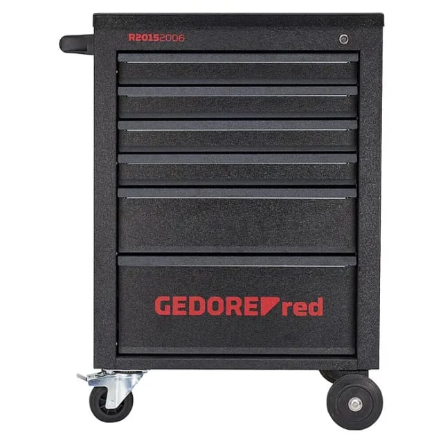 GEDORE red Werkzeugwagen, MECHANIC 6 Schubladen, schwarz, matt