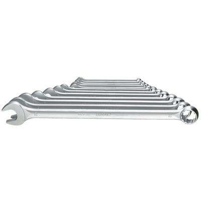 GEDORE Ringmaulschlüssel, extra lang, 12-teilig 10-32 mm - silberfarben