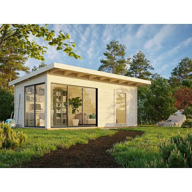 PALMAKO Gartenhaus »Andrea Slide Plus«, B x H x L: 595 x 264 x 300 cm, naturbelassen, tauchgrundiert - braun