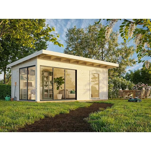 PALMAKO Gartenhaus »Andrea Slide«, B x H x L: 595 x 264 x 300 cm, naturbelassen, unbehandelt - braun