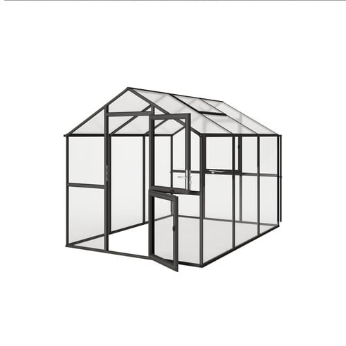KGT Gewächshaus »Aptasia III«, BxHxL: 2,33 x 2,35 x 3,23 m, anthrazit-grau