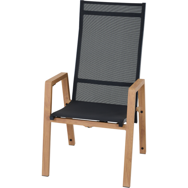 SIENA GARDEN Dining-Move-Sessel »Catania«, 67,5x111x60 cm, Aluminium, Teak-Optik/dunkelgrau