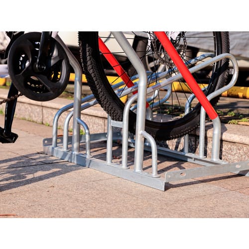 SCHULTE REGALWELT Fahrradständer, für 4 Fahrräder, 140 x 82 x 93 cm - silberfarben