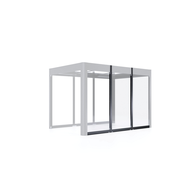 SunElements Wand für Pavillon »SunCover Infinity«, Breite: 3 m, Acrylglas klar - schwarz