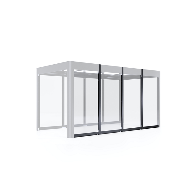 SunElements Wand für Pavillon »SunCover Infinity«, Breite: 4 m, Acrylglas klar - schwarz