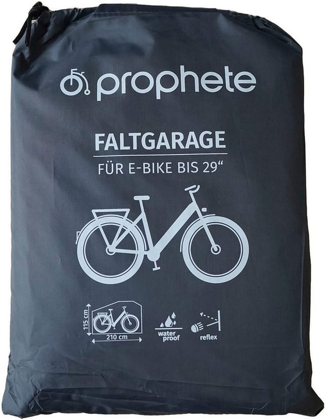 PROPHETE Fahrrad-Faltgarage, 210x115x110 cm, schwarz, Polyester