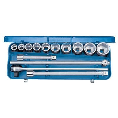 GEDORE Steckschlüsselsatz, 3/4" 14-teilig 6-kant 22-50 mm - silberfarben