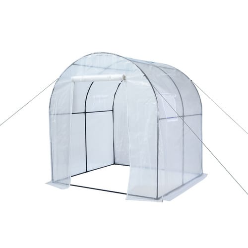 FLORAWORLD Folien-Gewächshaus, BxHxT: 180 x 197 x 180 cm, Stahlrohr/Gitterfolie - transparent