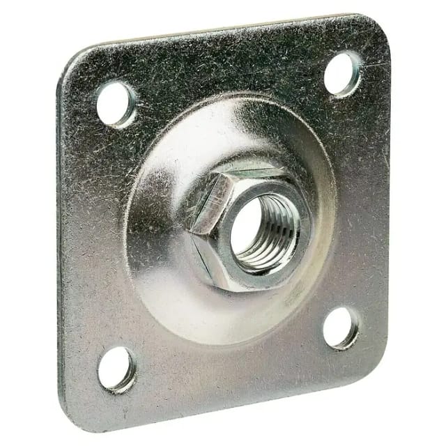 POLBRAM STEEL GROUP SP. Z O.O. SP.K. Mutter, zur Tormontage an Beton, BxL: 8 x 8 cm - silberfarben