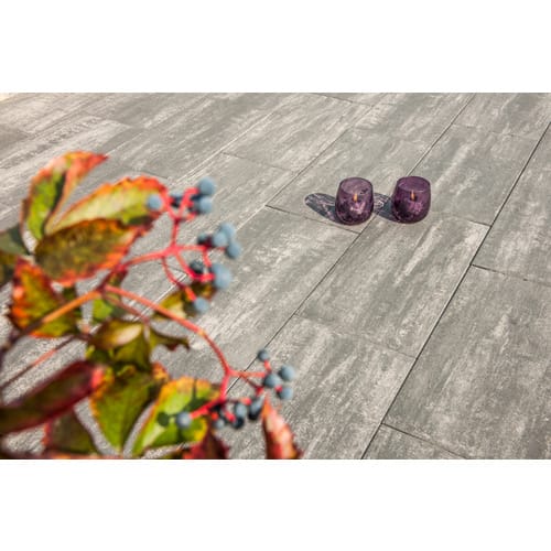 Mr. GARDENER Betonplatte »Pollenca «, Beton, Quarzit, LxBxH: 80 x 40 x 4 cm - grau