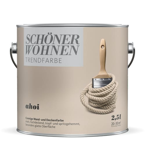 SCHÖNER WOHNEN FARBE Dispersionsfarbe »Trendfarbe«, Jubiläumsedition Ahoi, matt, 2,5 l - beige