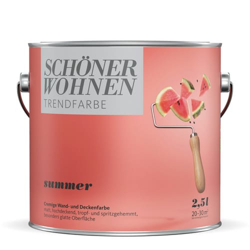 SCHÖNER WOHNEN FARBE Dispersionsfarbe »Trendfarbe«, Jubiläumsedition Summer, matt, 2,5 l - rot