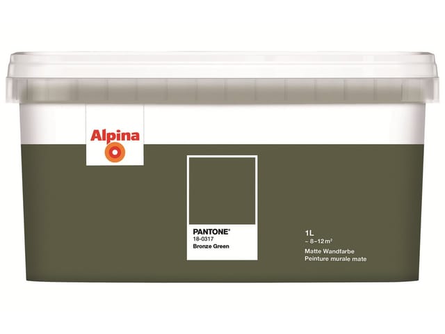 ALPINA Wandfarbe »PANTONE«, Bronze Green, matt, 1 l - gruen