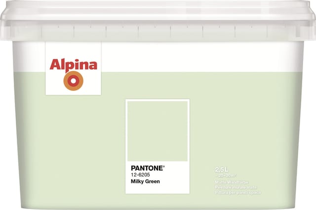 ALPINA Wandfarbe »PANTONE«, Milky Green, matt, 2,5 l - gruen