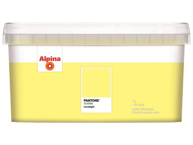 ALPINA Wandfarbe »PANTONE«, Limelight, matt, 1 l - gelb