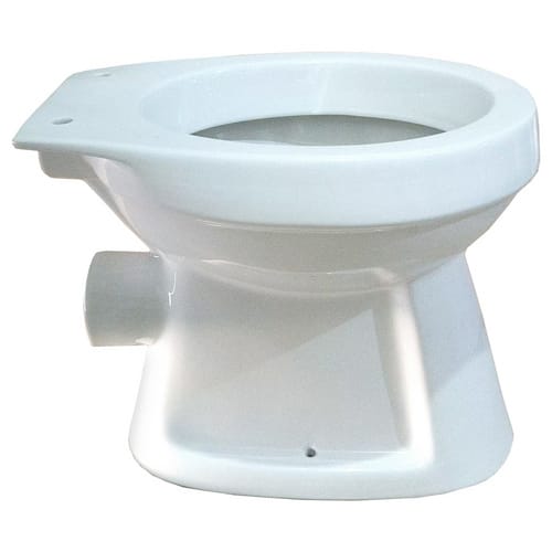 Farbe: weiß Stand WC, Flachspüler, Keramik, weiß - weiss