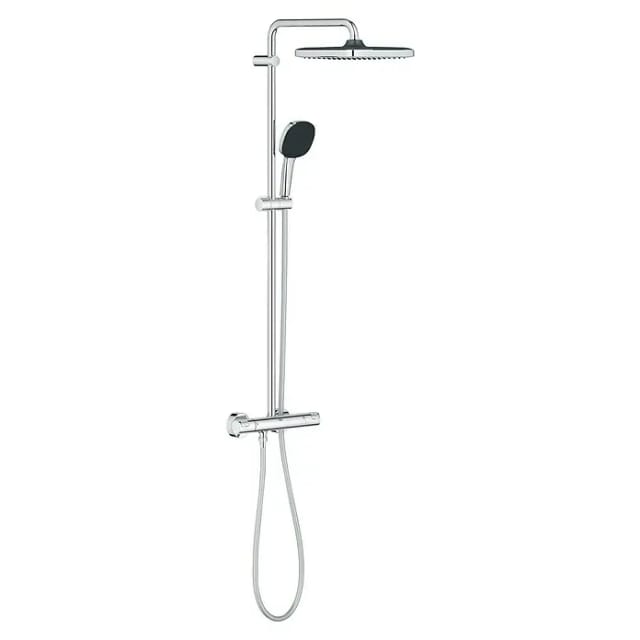 GROHE Duschsystem mit Thermostat »Vitalio Comfort 250«, HxT: 113,2 x 40,4 cm ,eckig, chromfarben - silberfarben